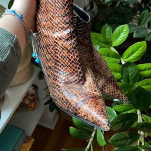 Dolce and Gabbana Snakeskin Booties